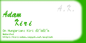 adam kiri business card